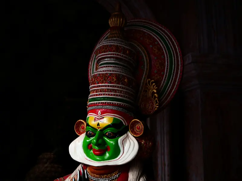 Kathakali performer in full costume